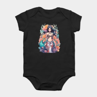 Black Hair Serpent Lady Baby Bodysuit